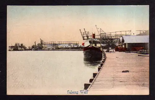 110008 AK Sabang Indonesien um 1914 Werft Warf