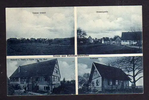 109367 AK Hohnhardtsweiler Bäckerei Gasthaus zur Linde v Gg. Haaf Forsthaus 1917