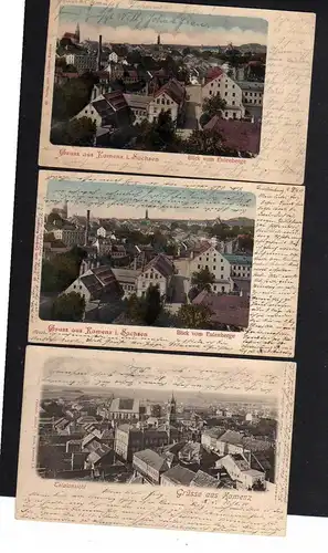 104480 3 AK Kamenz i. Sachsen Panorama vom Eulenberg aus 1900