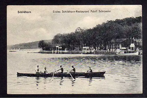 103001 AK Erstes Schildhorn Restaurant Adolf Schroeder um 1910 Verlag Goldiner