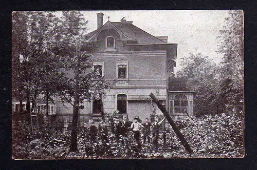 102119 AK Chemnitz 1916 Sturm Katastrophe Schlossteich Restaurant Unwetter Torna