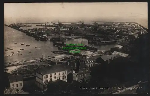 150391 AK Helgoland um 1920 Blick vom Oberland auf den Kriegshafen