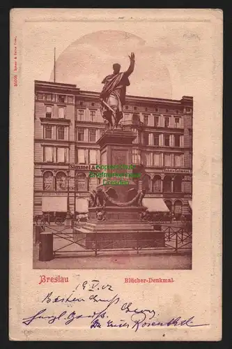 150188 AK Breslau 1902 Blücher Denkmal