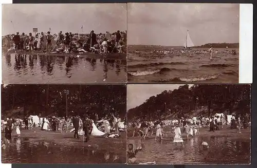 93006 4 AK Ostsee Fotokarte Öffentliche Badestelle Freibad Segelboot