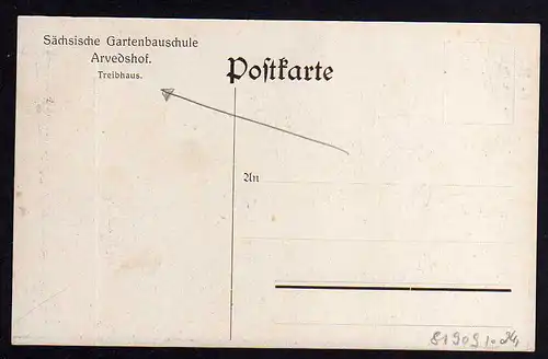 81909 AK Arvedshof Sächsische Gartenbauschule Treibhaus