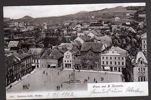 73047 AK Böhmisch Kamnitz 1902 Marktplatz