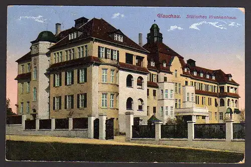 68543 AK Glauchau 1916 Krankenhaus