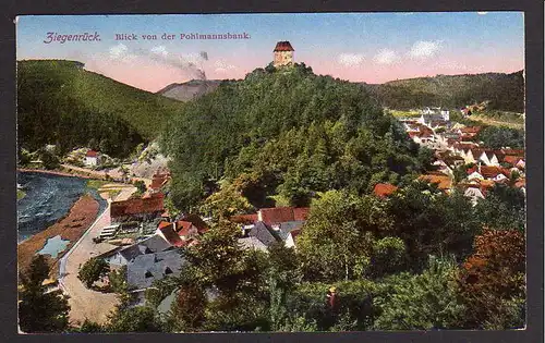 60136 AK Ziegenrück Blick von der Pohlmannsbank 1924