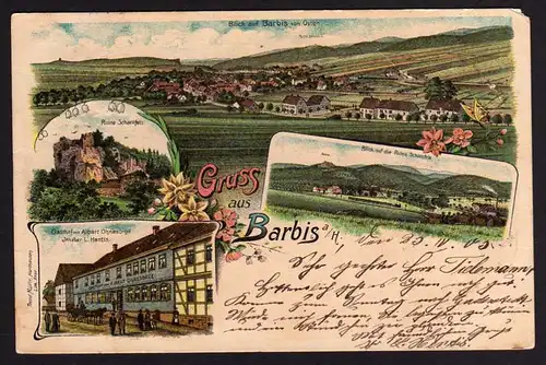 44455 AK Barbis bei Bad Lauterberg 1905 Litho Gasthof Albert Ohnesorge