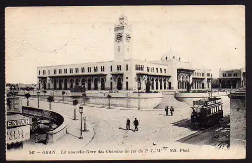 40454 AK Oran La nouvelle Gare d Chemins P.-L.-M. 1918