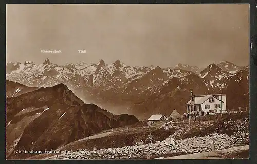 25625 AK Gasthaus Frohnalpstock ob Morschach Vierwaldstättersee datiert 1925