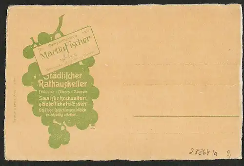 23864 AK Nürnberg Weingroßhandlung Fischer Städtischer Rathauskeller Sinnsprüche