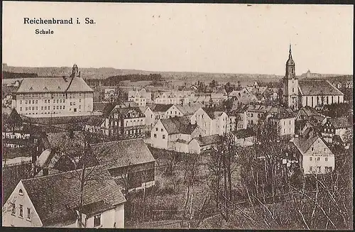 23961 AK Reichenbrand Schule Ort Kirche bei Chemnitz Siegmar-Schönau