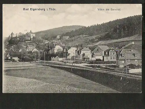 22722 AK Bad Elgersburg Villen am Bahnhof gelaufen 1918 Verlag Münch Elgersburg