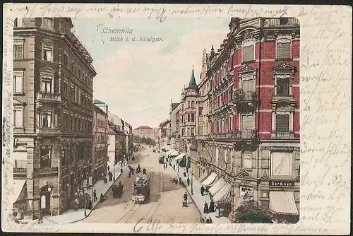 23041 AK Chemnitz Königstrasse 1910, gelaufen