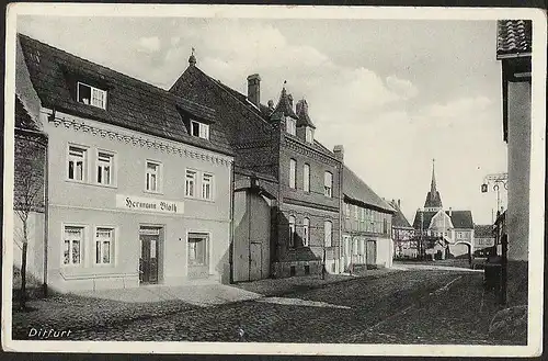 23228 AK Ditfurt Geschäftshaus Hermann Bloth Ditfurt über Aschersleben 1941
