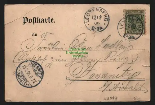 22998 AK Leutenberg Sizzos Höhe , Ort 1906, gelaufen