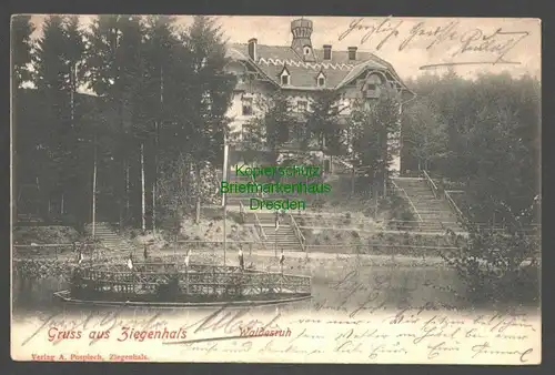 142150 AK Glucholazy Bad Ziegenhals Schlesien Haus Waldesruh 1902