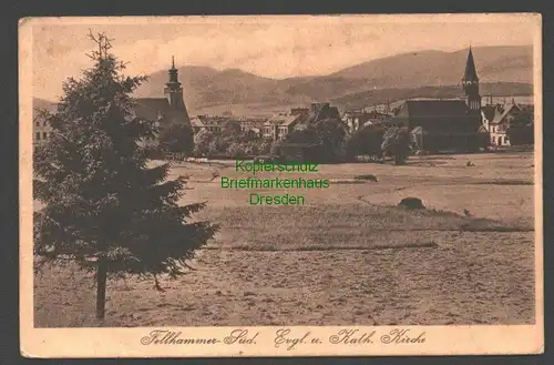 142211 AK Kuznice Swidnickie Fellhammer bei Gottesberg-Rothenbach Kirchen 1929