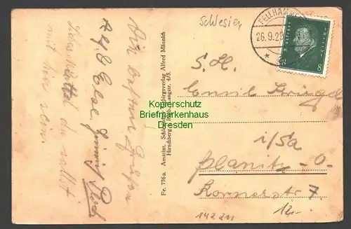 142211 AK Kuznice Swidnickie Fellhammer bei Gottesberg-Rothenbach Kirchen 1929