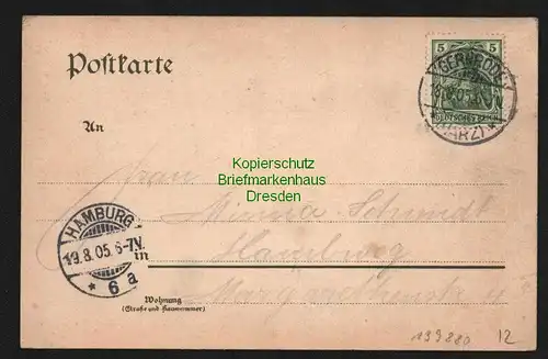 139880 AK Stubenberg bei Gernrode Harz Bismarckstein 1905