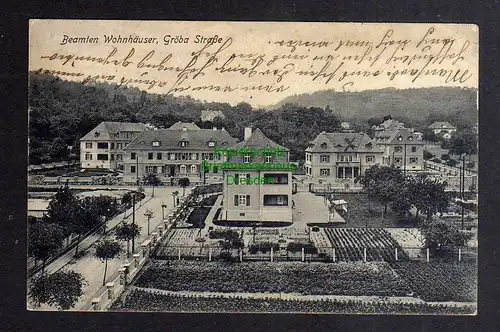 128444 AK Beamten Wohnhäuser Gröba Straße um 1915