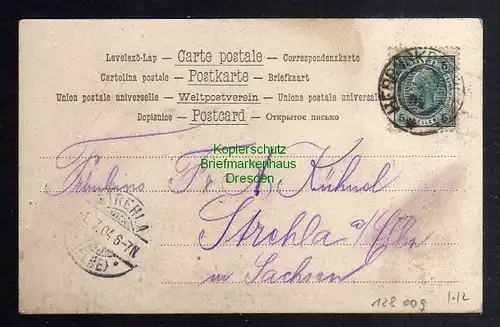 128009 AK Vrabinec Vrabin Sperlingstein bei Decin 1904