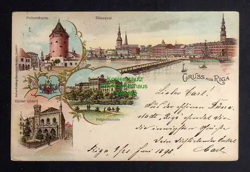 127625 AK Riga 1898 Litho