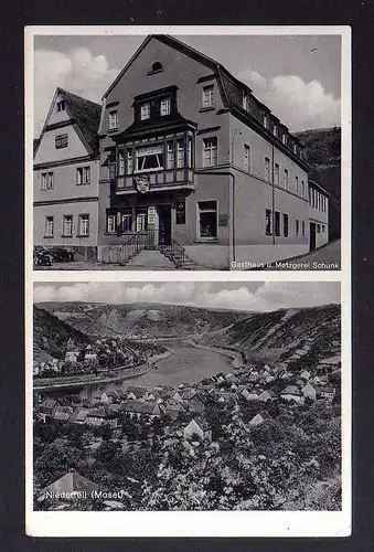 127230 AK Niederfell Mosel Gasthaus Metzgerei Schunk 1916
