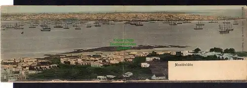 126594 AK Montevideo Uruguay Hafen Panorama Klappkarte 1903