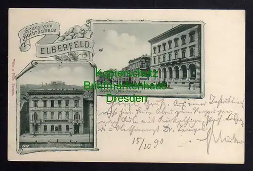 120924 AK Elberfeld Hofbräuhaus 1898 Reichsbank Mäuerchenstrasse