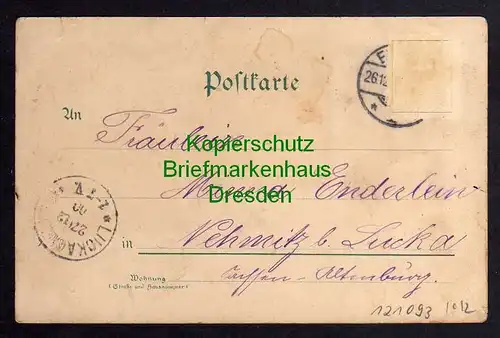 121093 AK Erfurt Litho 1900 Martinstift Lutherzelle