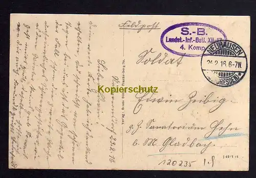 120235 AK Neuwernsdorf Neuhausen / Erzgeb. im Winter 1915