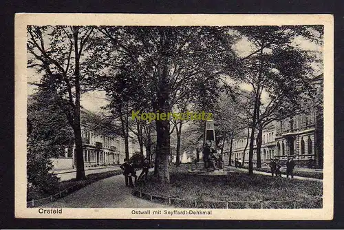 120417 AK Crefeld Krefeld 1918 Ostwall mit Seyffardt Denkmal