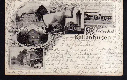 112696 AK Kellenhusen 1901 Pension Andacht Bokhorst Leuchtturm Wintershof Gastho