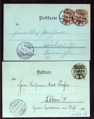 105967 2 AK Görlitz 1906 Postplatz Kaisertrutz Kanonendenkmal 1899 Restaurant La