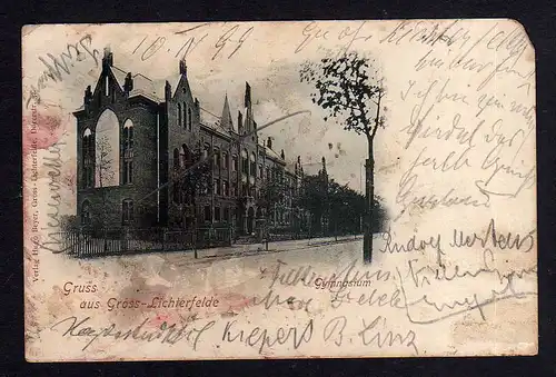 103348 AK Berlin Gross Lichterfelde Gymnasium 1899