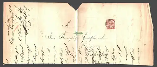 B7935 NDP 3 großer Briefteil Weissenberg 1868 an Gerichtsamt Weißenberg