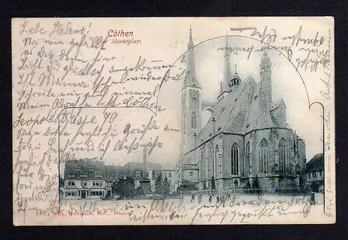 99186 AK Köthen Cöthen Markt Drogerie Apotheke 1901