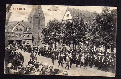 97724 AK Stadthagen Schützenfest Umzug 1918