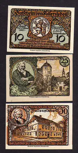 85839 Notgeld Fallersleben 3 Scheine 1921