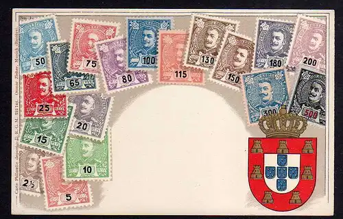 83395 AK Ottmar Zieher München Briefmarken AK     Portugal República Portuguesa