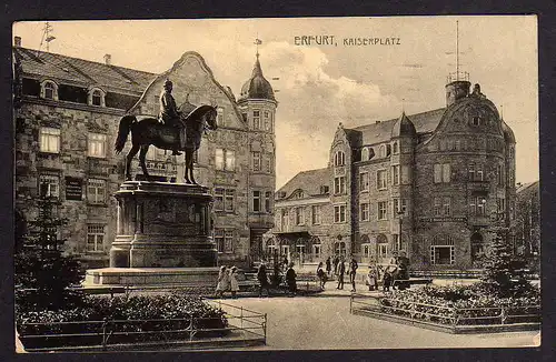 82435 AK Erfurt Kaiserplatz Cafe Hohenzollern 1912