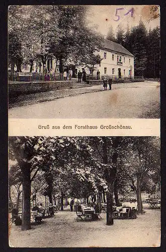 45558 AK Forsthaus Großschönau Restaurant 1921