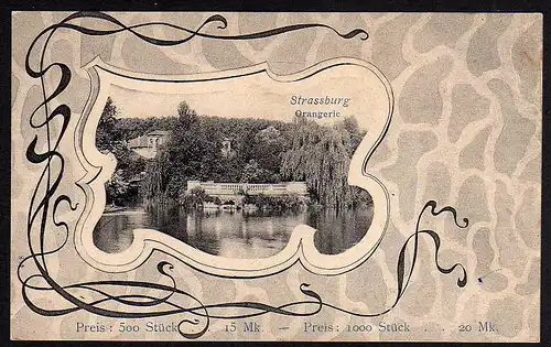 46198 AK Strassburg 1905 Orangerie Passepartout