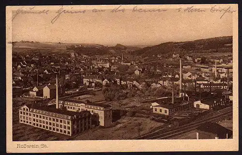 46217 AK Roßwein Fabrik am Bahnhof 1930