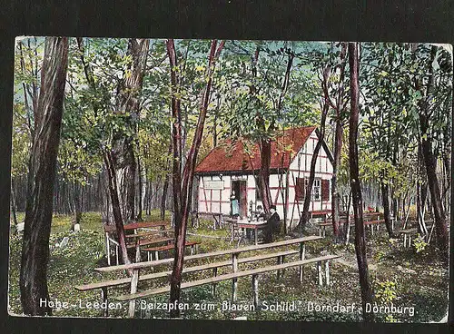 21352 AK Hohe Leeden Beizapfen zum Blauen Schild Restaurant im Wald 1906