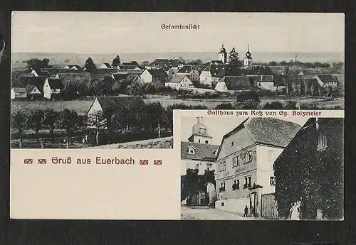 21208 AK Euerbach Gasthaus zum Roß + Gesamtansicht, ungelaufen