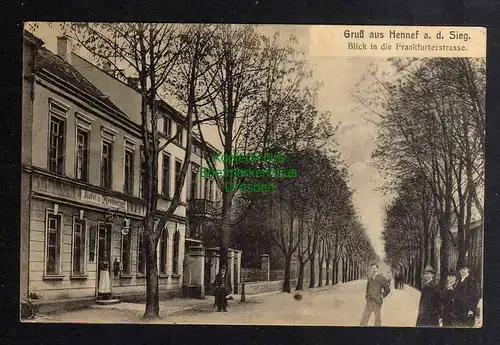 131434 AK Hennef an der Sieg Frankfurterstrasse Hotel Restaurant 1918