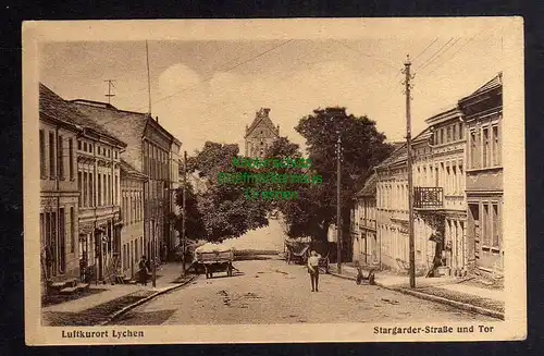 125781 AK Luftkurort Lychen Stargarder Strasse und Tor um 1925 Verlag Goldiner